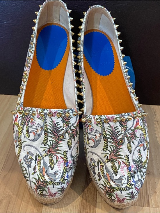 Christian Louboutin Shoes - Christian Louboutin Ares Flat Loubi Jungle Spiked Espadrille. Size 9 EUC.